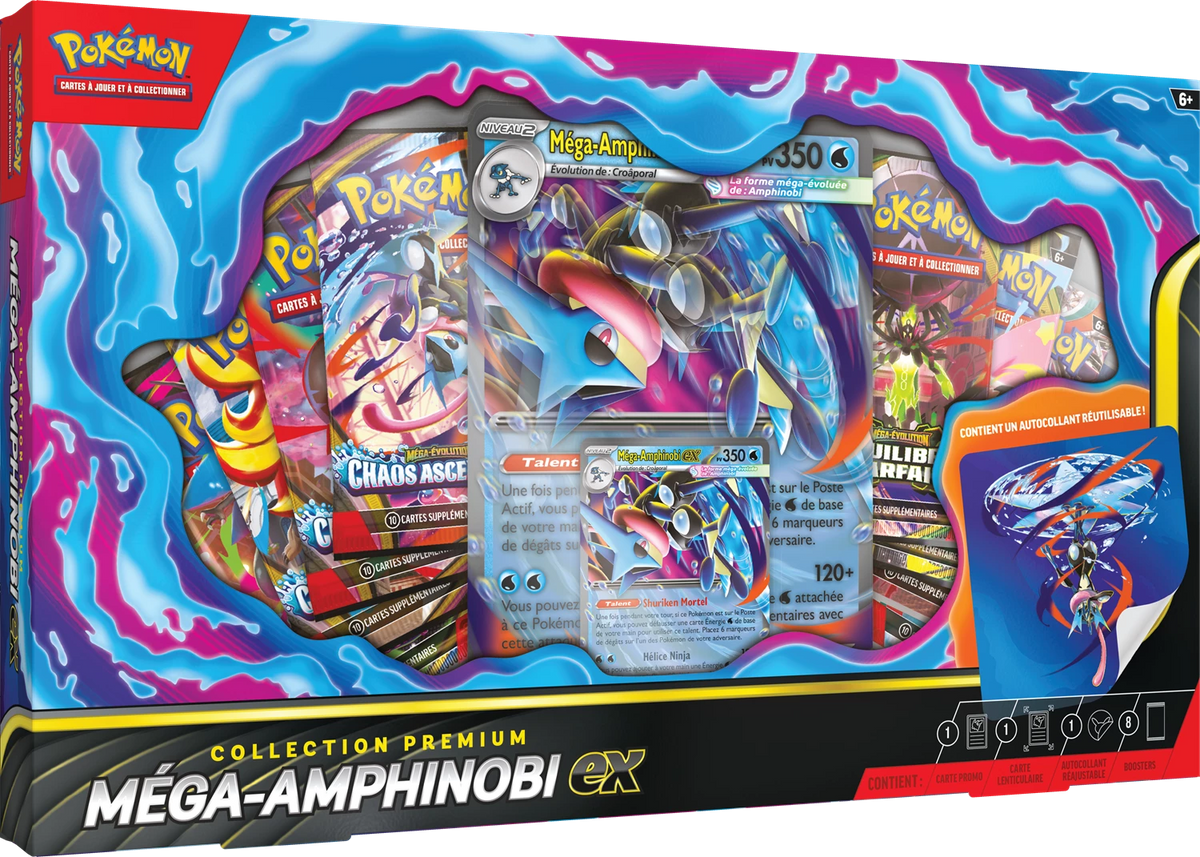 POKÉMON MEGA EVOLUTION MÉGA-AMPHINOBI EX PREMIUM COLLECTION - Français POKEREAVES
