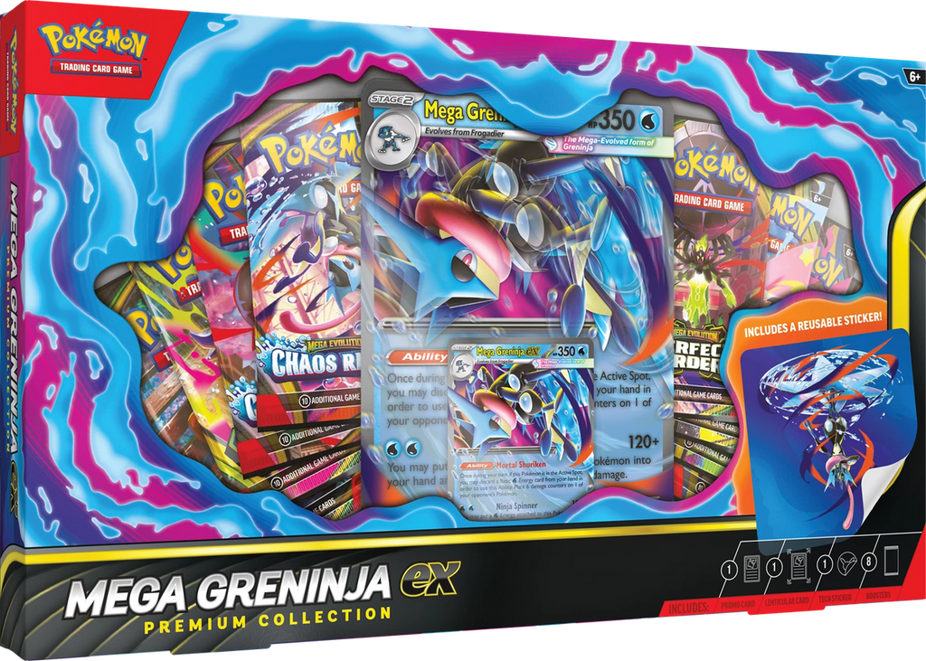 PRE-ORDER: POKÉMON MEGA EVOLUTION: MEGA GRENINJA EX PREMIUM COLLECTION -EN- POKEREAVES