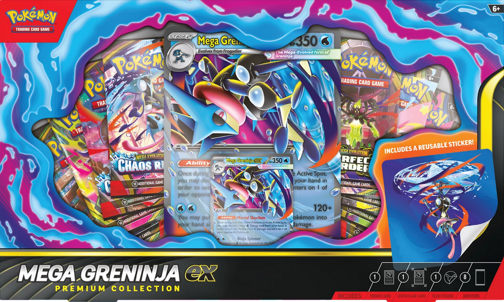 PRE-ORDER: POKÉMON MEGA EVOLUTION: MEGA GRENINJA EX PREMIUM COLLECTION -EN- POKEREAVES
