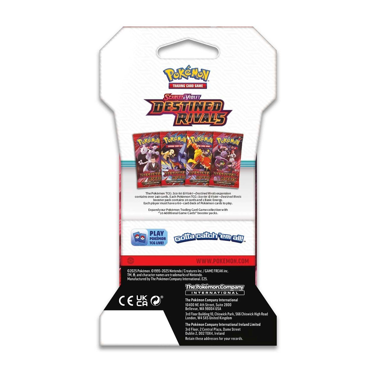 Pokemon Destined Rivals Sleeved booster - ENGLISH POKEREAVES